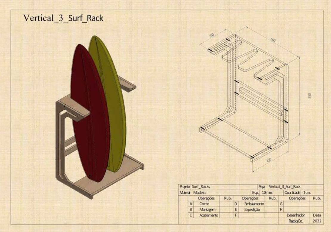 SLATER Surfboard Multi Rack